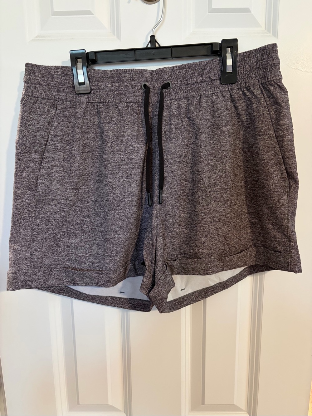 lululemon athletica Heathered Charcoal Athletic Drawstring Shorts